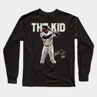 Ken Griffey Jr The Kid Basketball Legend Signature Vintage Retro 80s 90s Bootleg Rap Style Long Sleeve T-Shirt